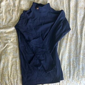 Under Armour Blue Long Sleeve Bodysuit with Mandarin Collar